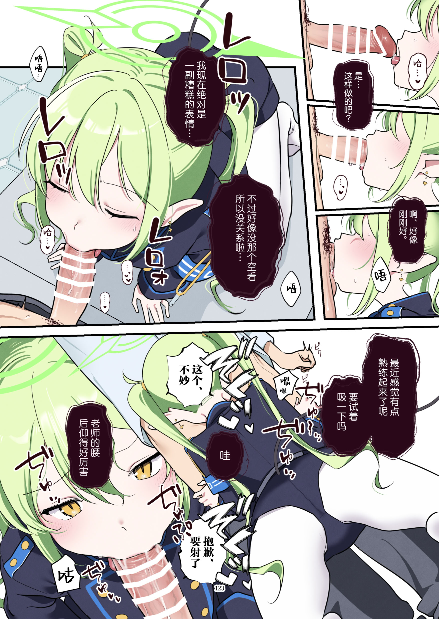 [日本漫画] [HarmoNeaR (よろず)] ブルアカフェラチオ合同誌 Get suck,cock! キヴォトス口淫大祭 (ブルーアーカイブ) 单本,萝莉,巨乳大奶,大阴茎#[22P]-12
