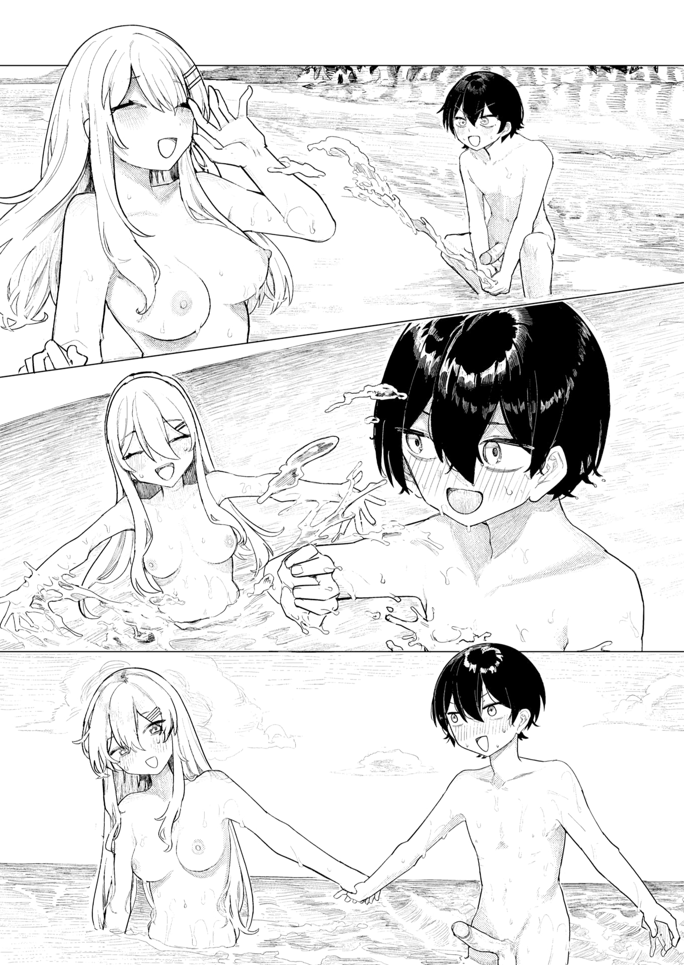 [日本漫画] [Microa] 楽園島のふたり 伊甸园中的二人 (WEEKLY快楽天 2025 No.29) [無修正] 单本,单女,单男#[24P]-9