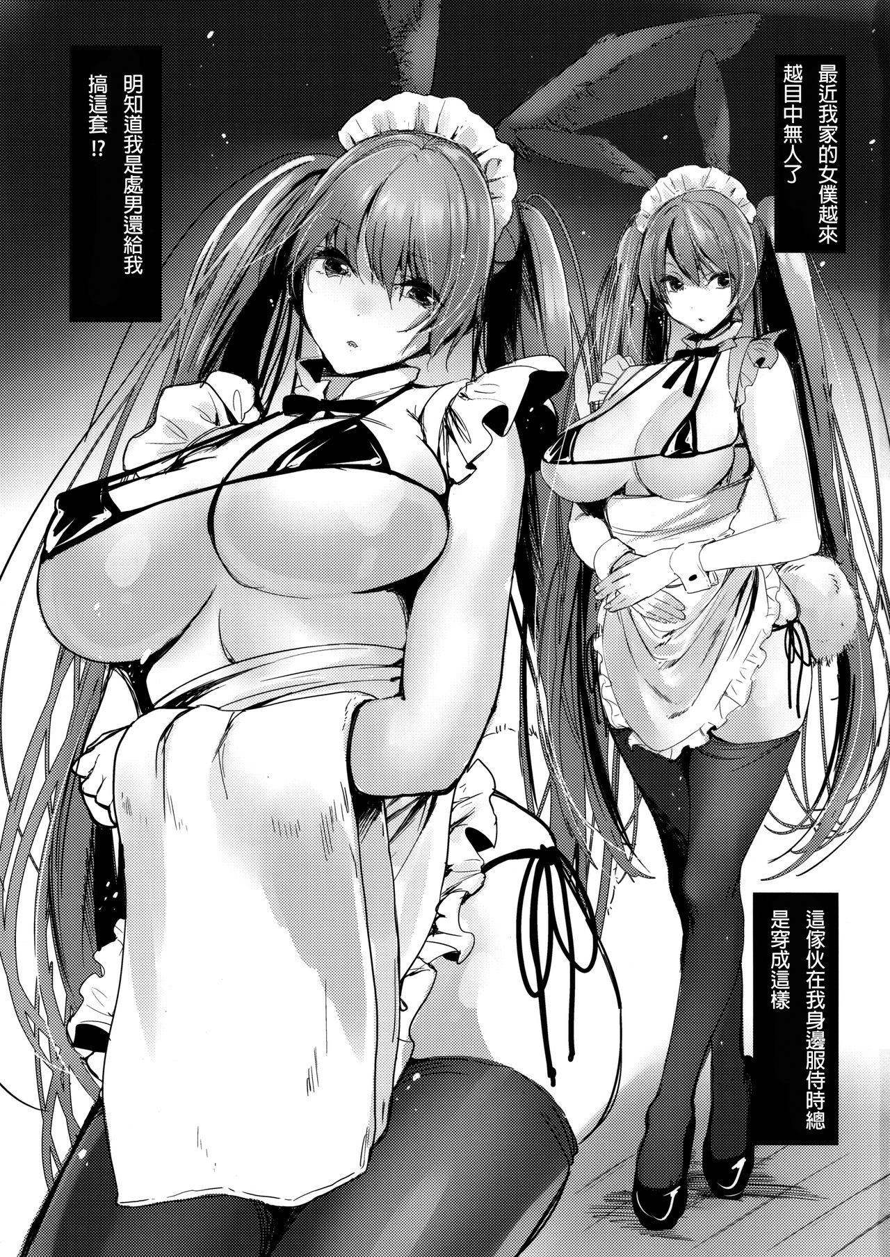 [日本漫画] (C95) [Amaineiro (Amane Ruri)] Bunny Maid no Chouhatsu [chinese] [璃頭個人翻譯] 单本,巨乳大奶,单女,单男,丝袜#[19P]-3