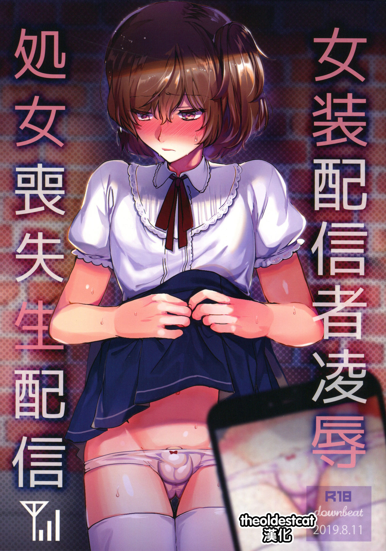 [日本漫画] (C96) [downbeat (Kirimoto Yuuji)] Josou Haishinsha Ryoujoku ~Shojo Soushitsu Nama Haishin~   单本,肛门,丝袜#[28P]-1