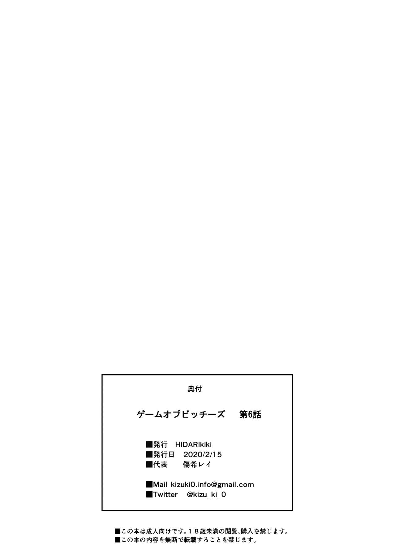 [日本漫画] [HIDARIkiki (Kizuki Rei)] GAME OF BITCHES Ch. 6 [Chinese] 单本,内衣#[37P]-37