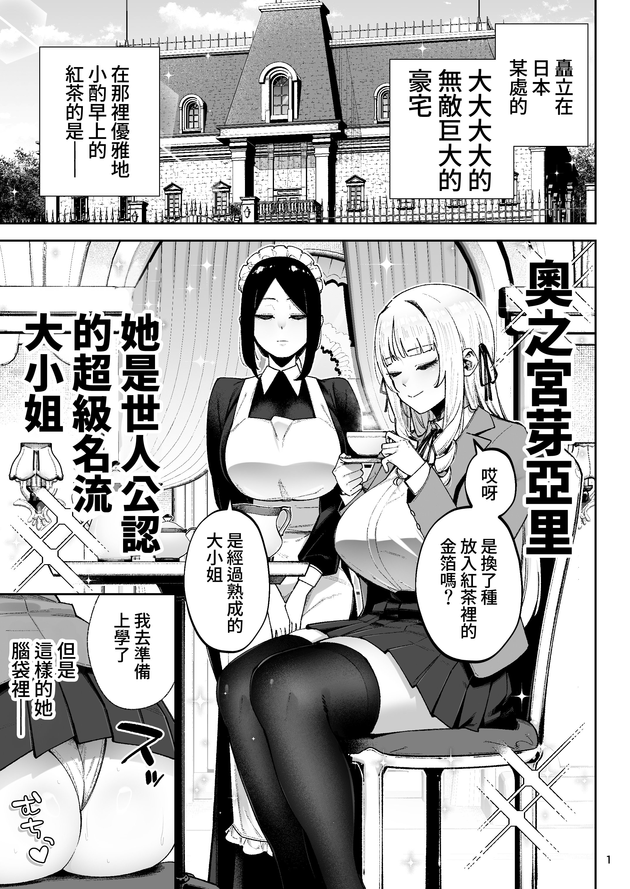 [日本漫画] [ゴールデンバズーカ (ガガーリン吉、パピコロ)] それゆけ、エロバカお嬢様! ～セレブの私がデカチン庶民を手籠めにするのは当然です!～ 单本,巨乳大奶,露出,大阴茎#[25P]-1