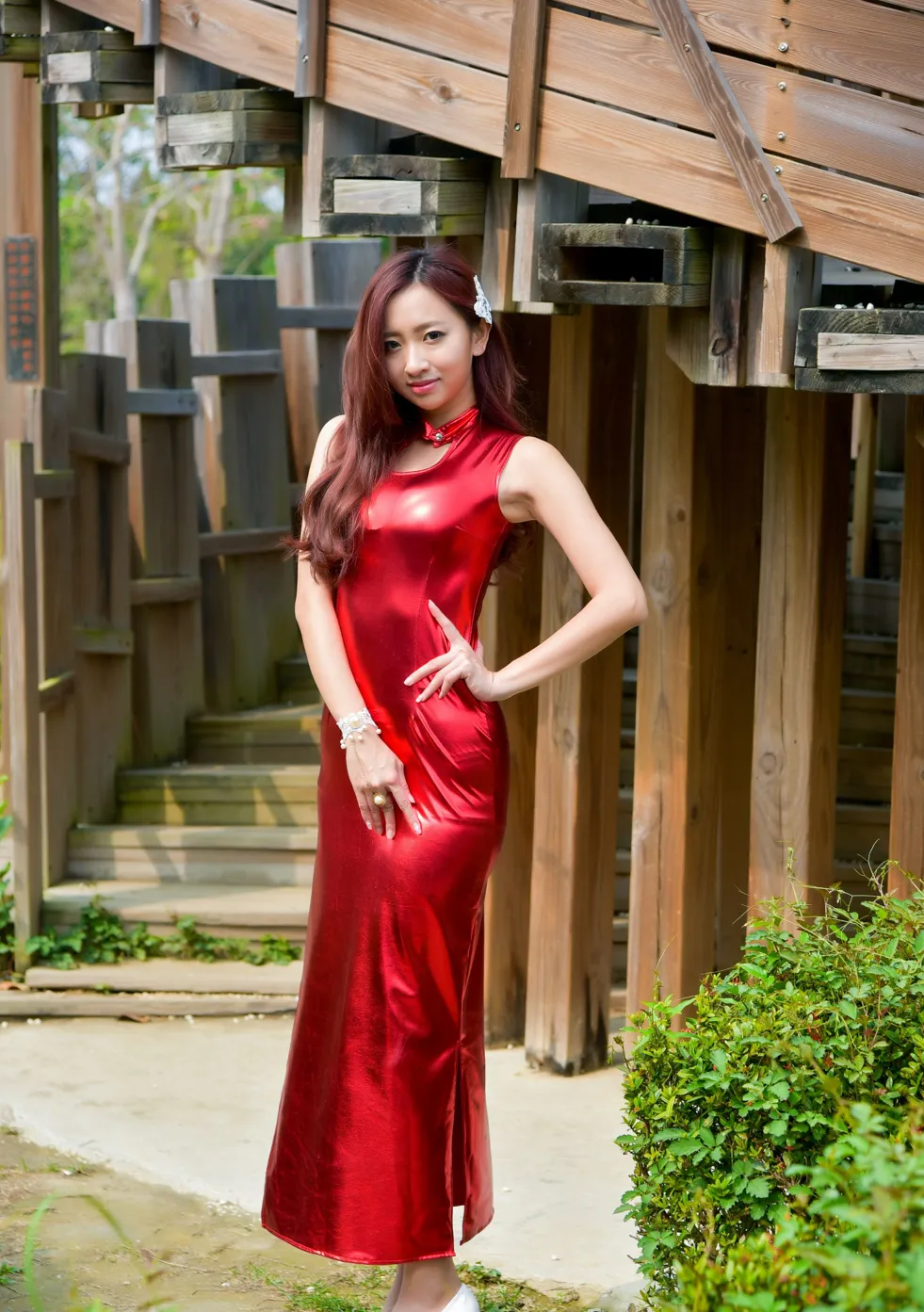 NO.172 名婷 高衩长裙高跟丝袜美腿