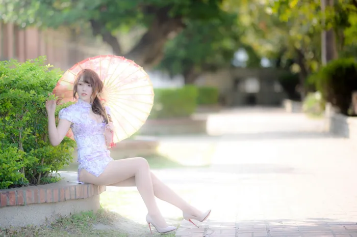 [爱美足] NO.040 Listening 旗袍絲襪高跟美腿外拍 街拍#[87P]-30