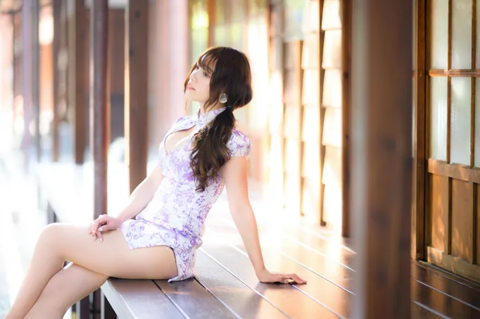 [爱美足] NO.040 Listening 旗袍絲襪高跟美腿外拍 街拍#[87P]-6