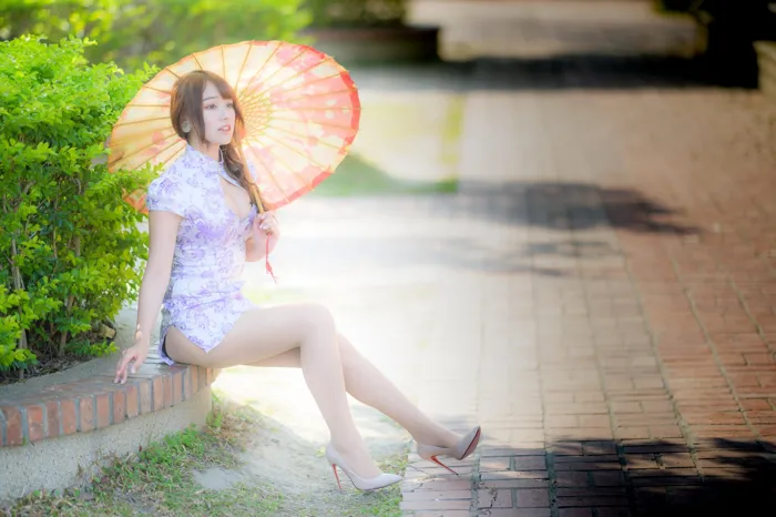 [爱美足] NO.040 Listening 旗袍絲襪高跟美腿外拍 街拍#[87P]-2