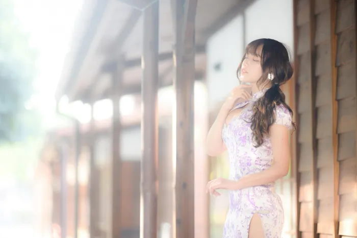 [爱美足] NO.040 Listening 旗袍絲襪高跟美腿外拍 街拍#[87P]-6