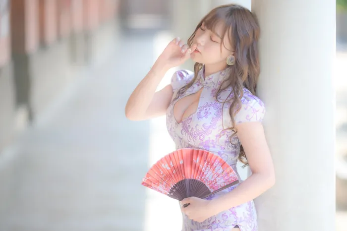 [爱美足] NO.040 Listening 旗袍絲襪高跟美腿外拍 街拍#[87P]-8