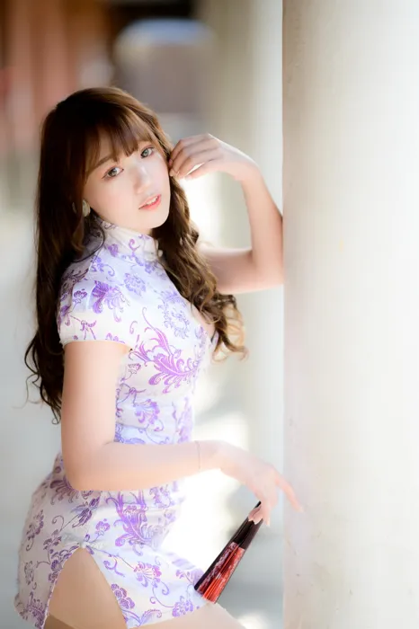 [爱美足] NO.040 Listening 旗袍絲襪高跟美腿外拍 街拍#[87P]-9