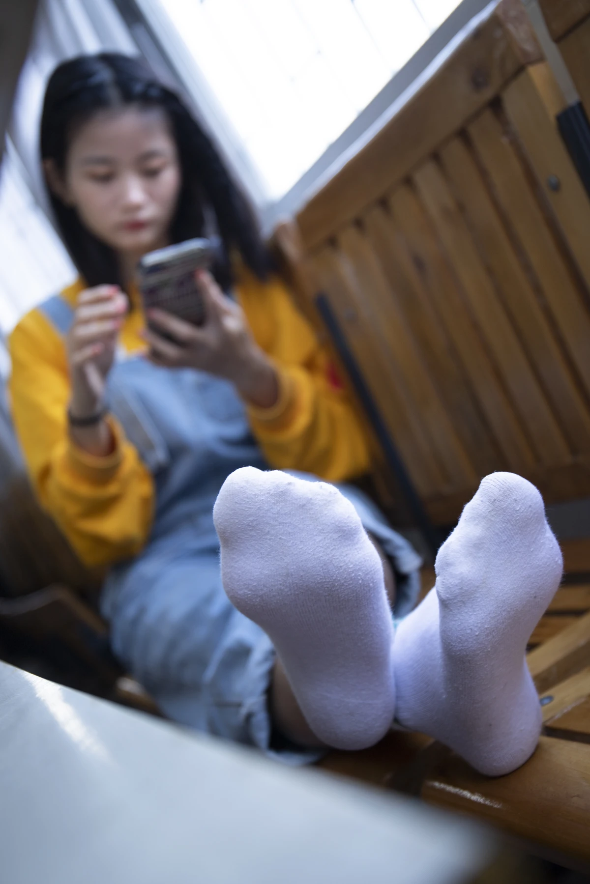 [爱美足] NO.019 刁钻的角度 四川妹子琳琳教室秀美脚 南国足艺#[121P]-6