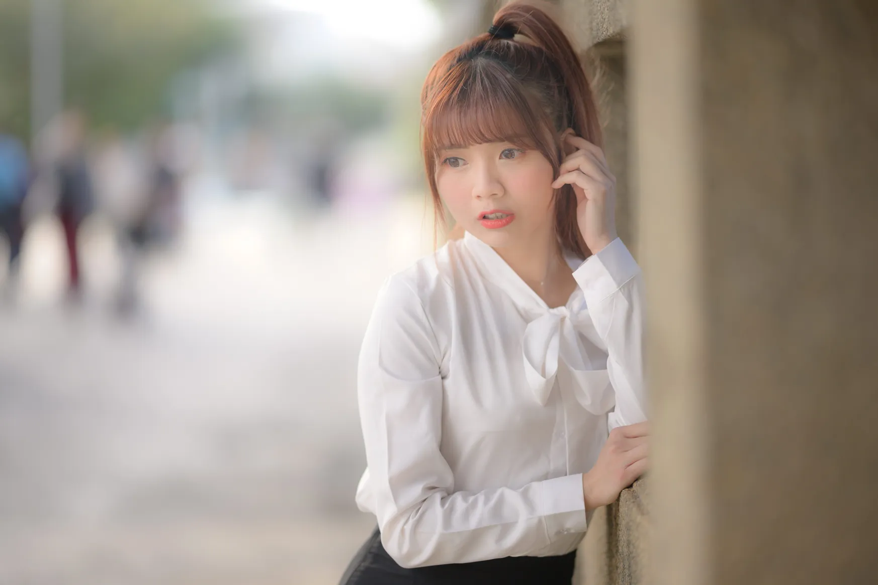 [Mzsock] NO.237 OL black silk uniform high heels street photography#[105P]-4