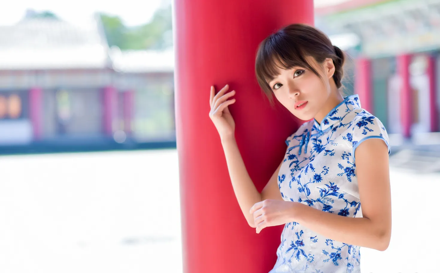 [爱美足] NO.189 繆婉瑜 碎花短旗袍高跟美腿 街拍#[68P]-16