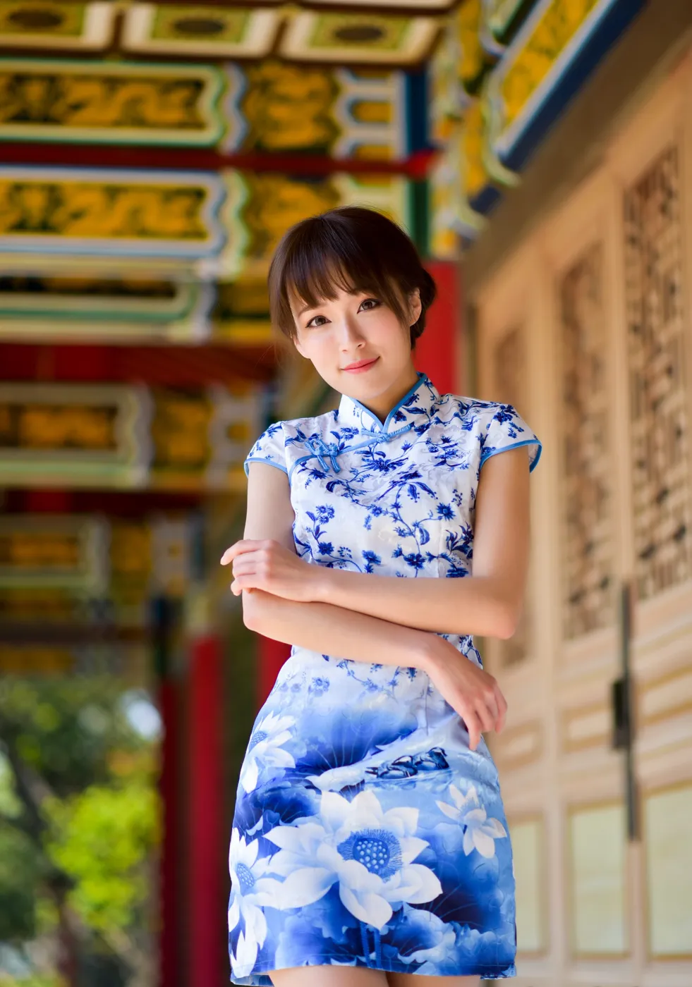 [爱美足] NO.189 繆婉瑜 碎花短旗袍高跟美腿 街拍#[68P]-22