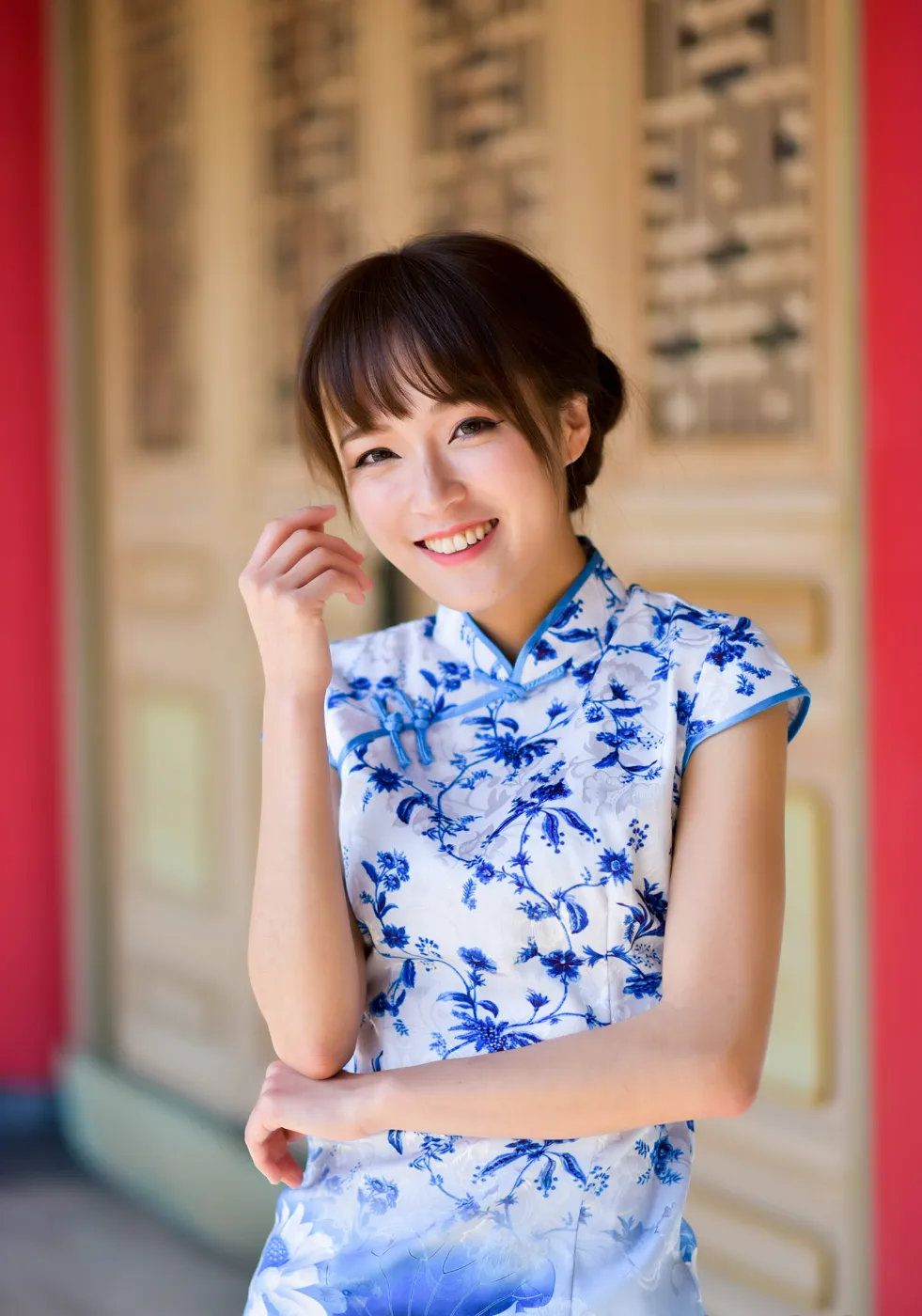 [爱美足] NO.189 繆婉瑜 碎花短旗袍高跟美腿 街拍#[68P]-23