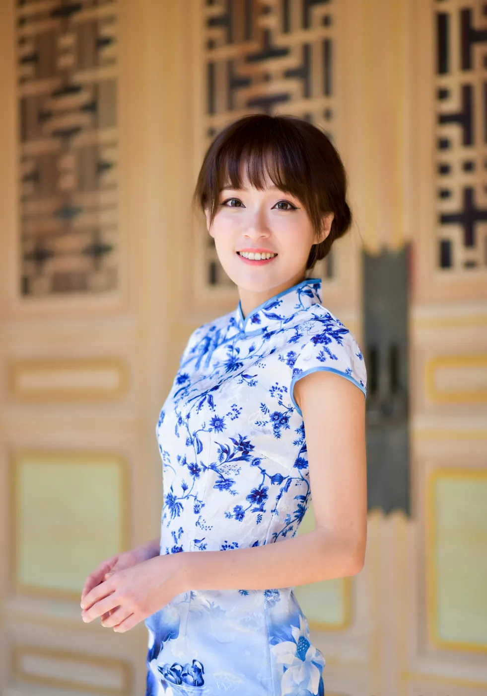 [爱美足] NO.189 繆婉瑜 碎花短旗袍高跟美腿 街拍#[68P]-24