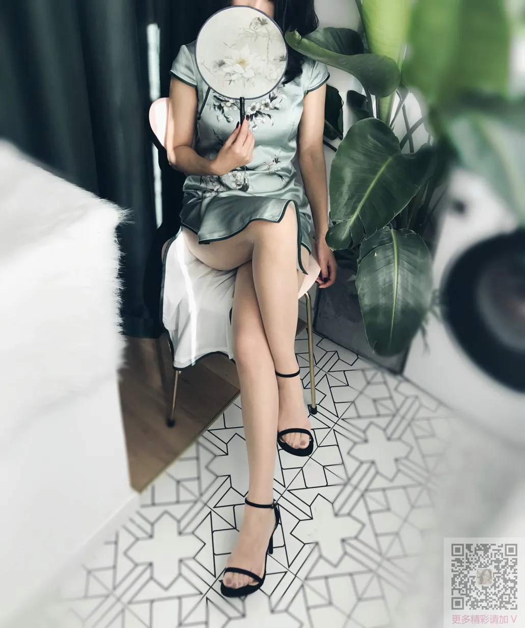 [爱美足] NO.115 Nia乔乔学姐居家性感旗袍肉丝 街拍#[64P]-5