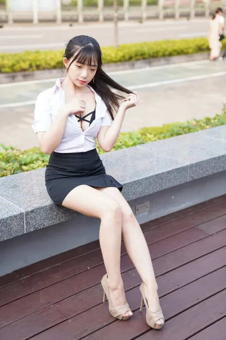 [爱美足] NO.078  陈家琳 OL短裙 高跟美腿外拍 街拍#[100P]-4