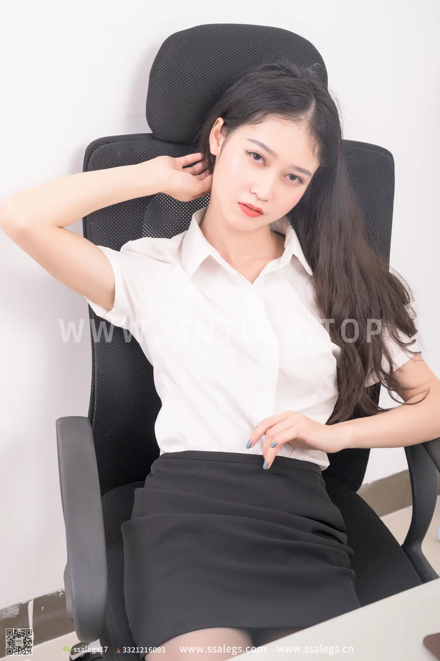 [爱美足] NO.504 漫漫 职业装黑丝袜写真（下) 丝社#[98P]-20