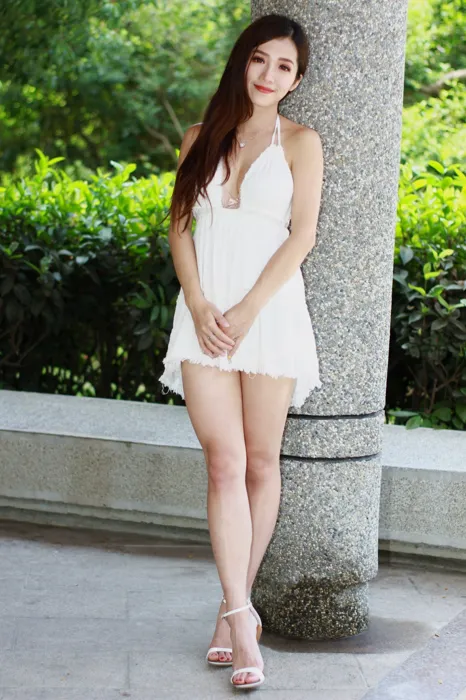 [爱美足] NO.039 Go Go 白色小禮服 高跟美腿外拍 街拍#[106P]-6