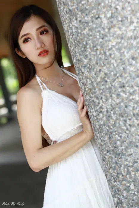 [爱美足] NO.039 Go Go 白色小禮服 高跟美腿外拍 街拍#[106P]-14