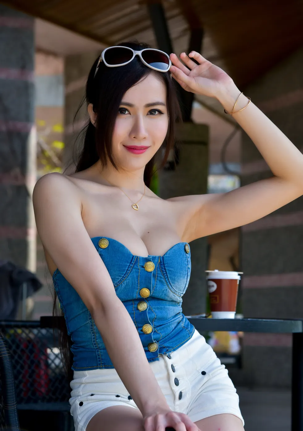 [Mzsock] NO.181 Yanxi off-shoulder shorts, boots and beautiful legs street photography#[71P]-4