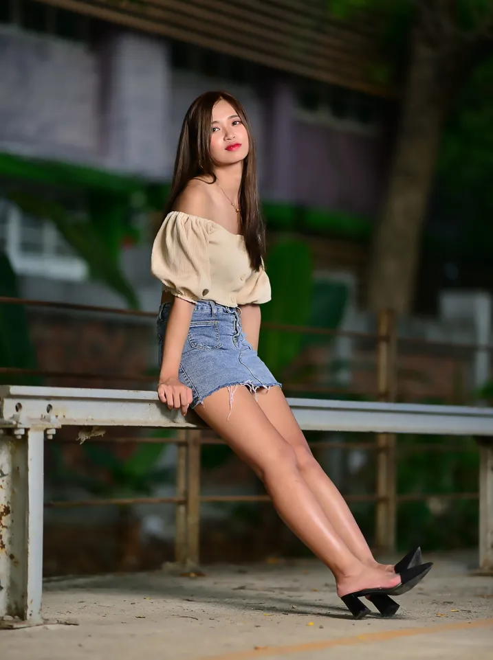 [爱美足] NO.203 许筱真 牛仔短裙高跟美腿 街拍#[73P]-27