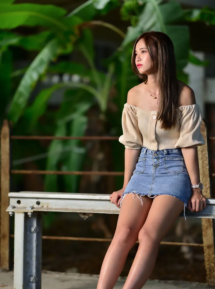 [爱美足] NO.203 许筱真 牛仔短裙高跟美腿 街拍#[73P]-28