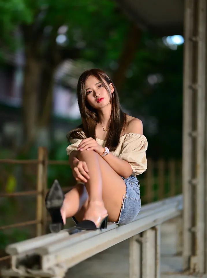 [爱美足] NO.203 许筱真 牛仔短裙高跟美腿 街拍#[73P]-6
