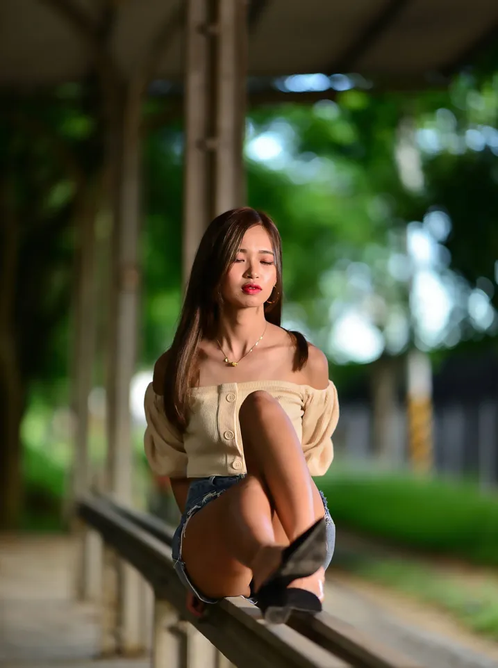 [爱美足] NO.203 许筱真 牛仔短裙高跟美腿 街拍#[73P]-10