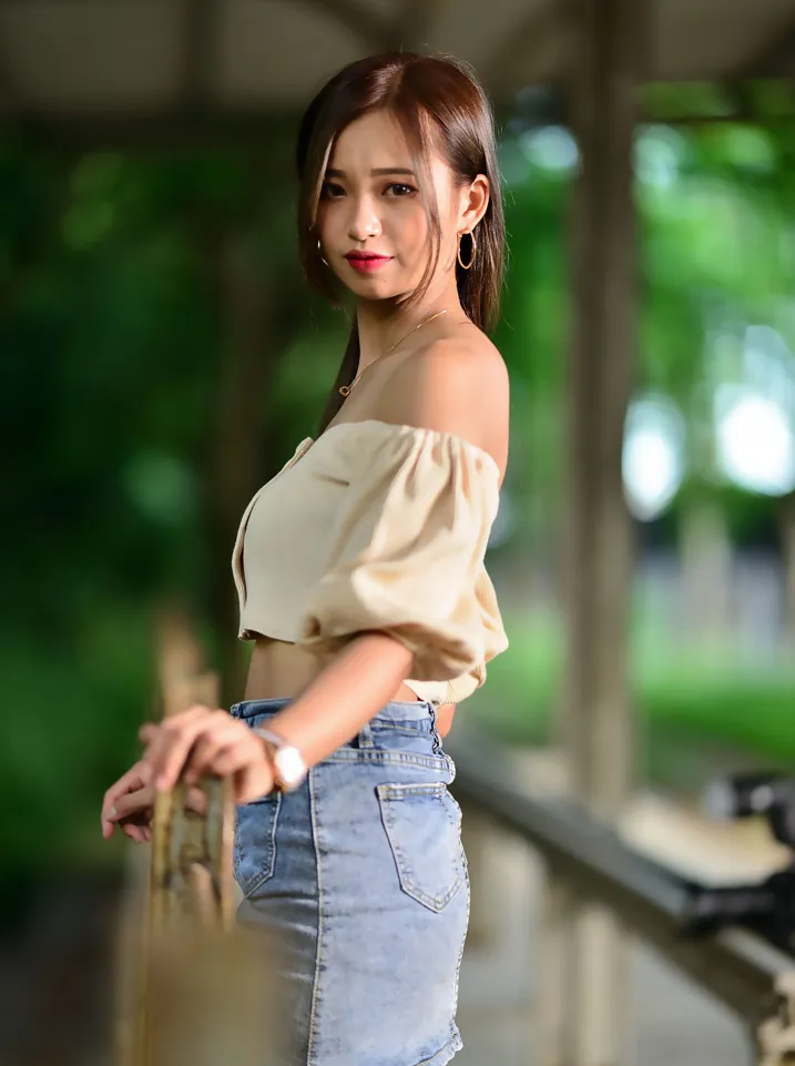 [爱美足] NO.203 许筱真 牛仔短裙高跟美腿 街拍#[73P]-18