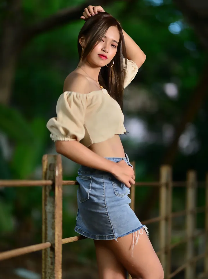 [爱美足] NO.203 许筱真 牛仔短裙高跟美腿 街拍#[73P]-29
