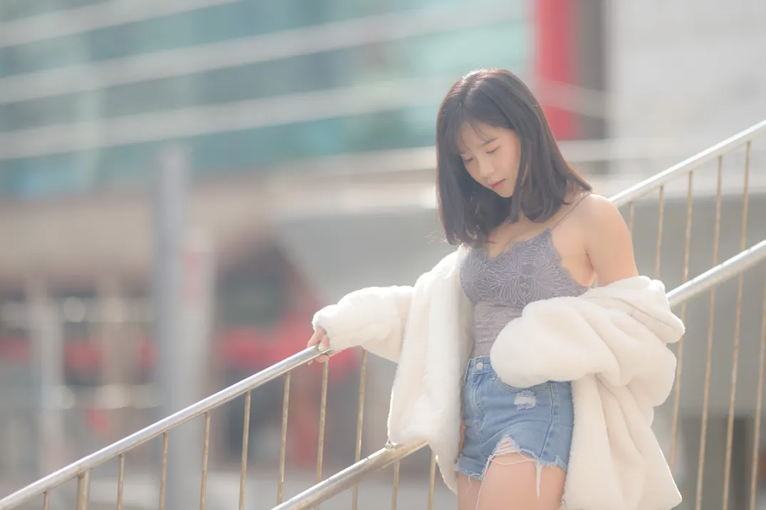 [爱美足] NO.215 YoYo 牛仔短裤长靴 街拍#[105P]-1