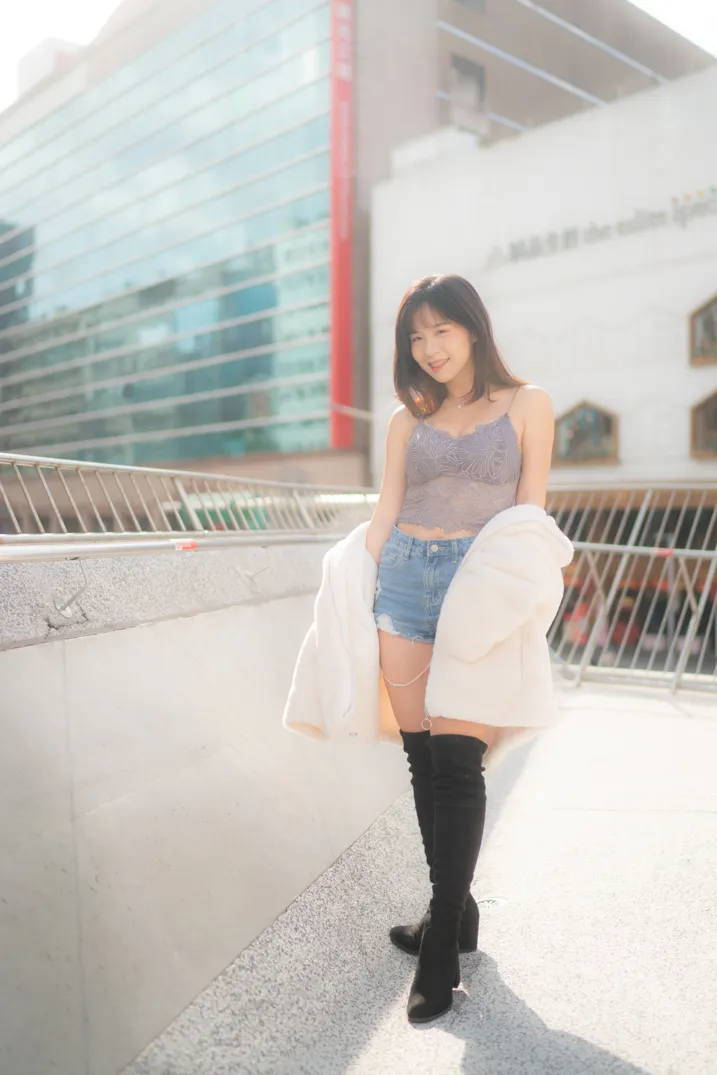 [爱美足] NO.215 YoYo 牛仔短裤长靴 街拍#[105P]-3