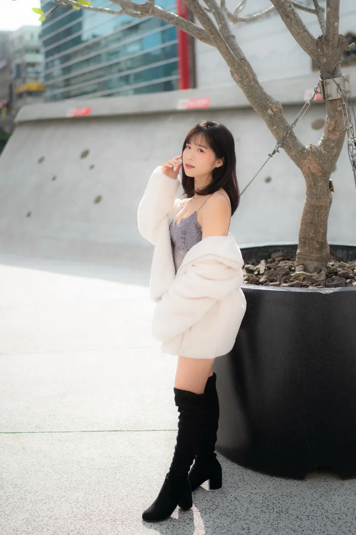 [爱美足] NO.215 YoYo 牛仔短裤长靴 街拍#[105P]-10