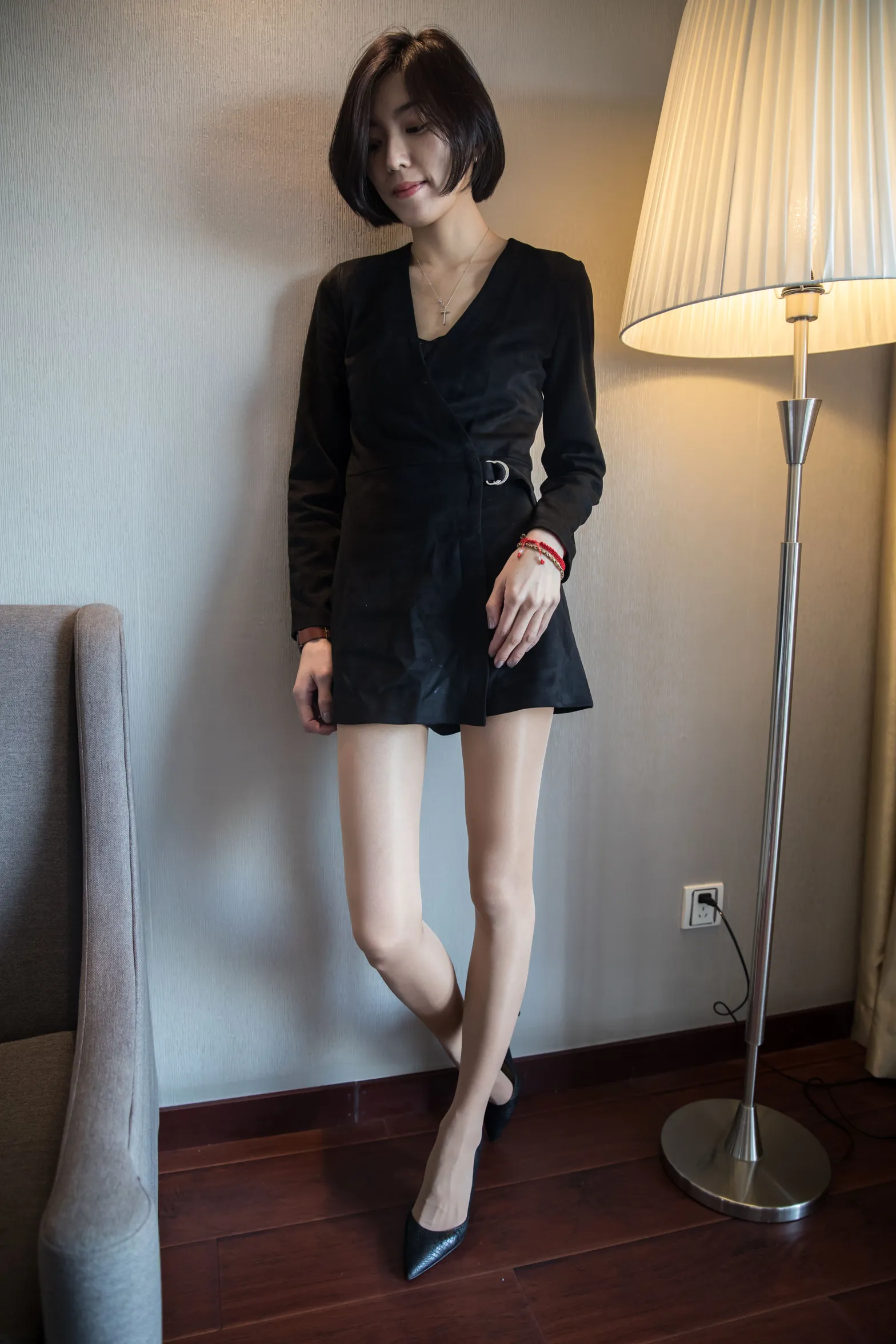 [爱美足] NO.120 酒店骨感美女肉丝高跟 街拍#[88P]-29