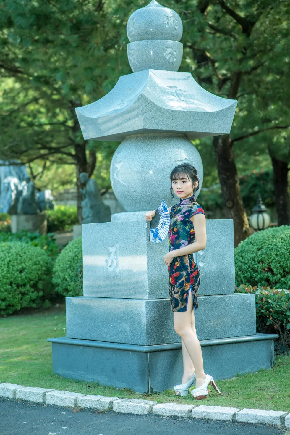 [爱美足] NO.194 余宸 短旗袍高跟美腿 街拍#[105P]-24