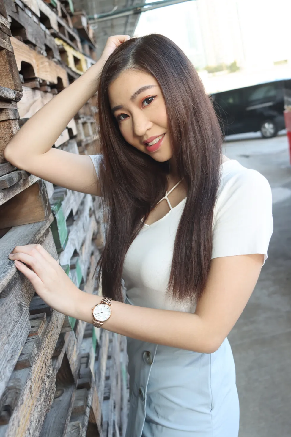 [爱美足] NO.198 梓萱 短裙丝袜涼高美腿 街拍#[80P]-18