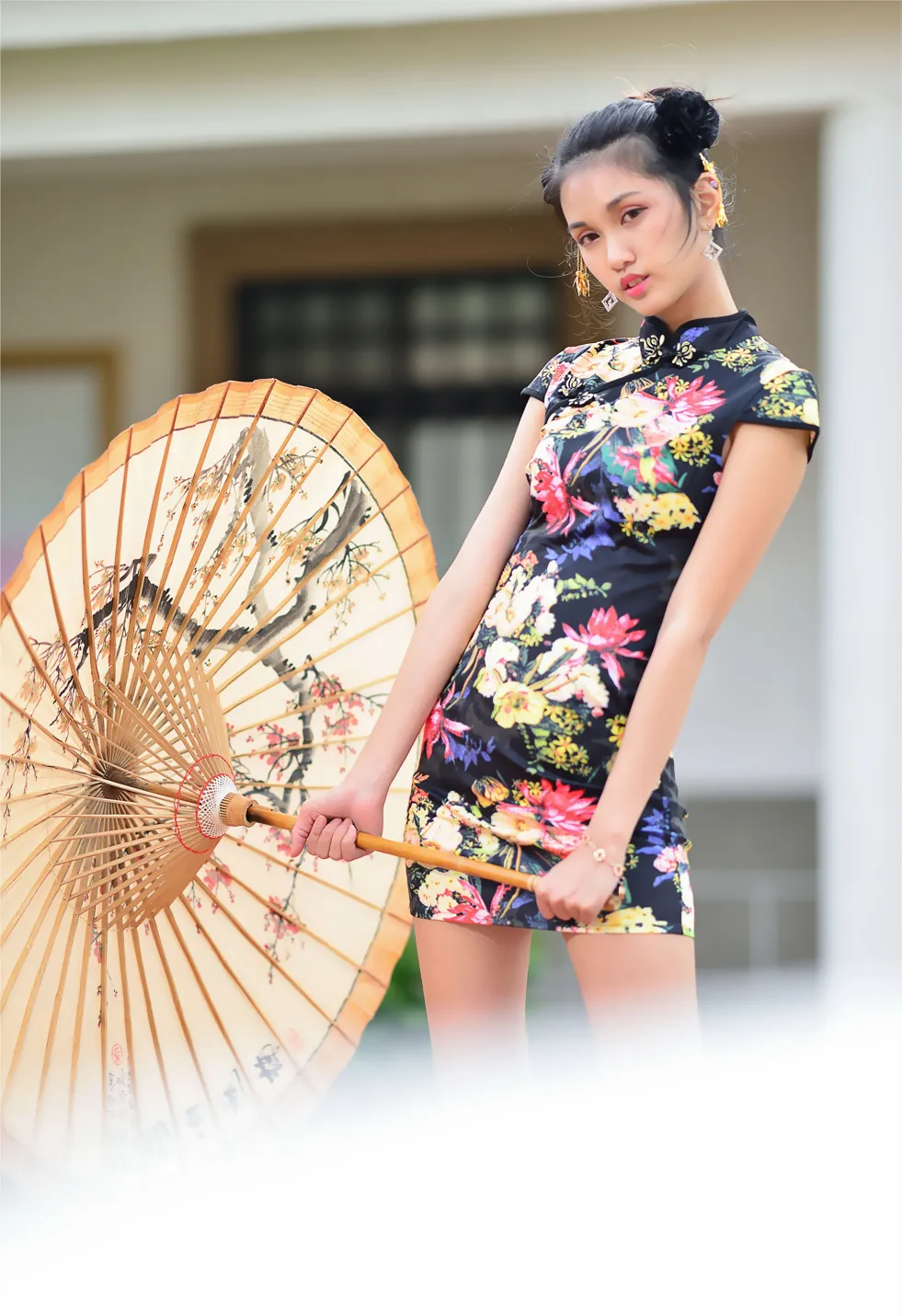 [爱美足] NO.191 陈濛欣 短旗袍高跟美腿 街拍#[100P]-3